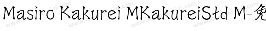 Masiro Kakurei MKakureiStd M字体转换